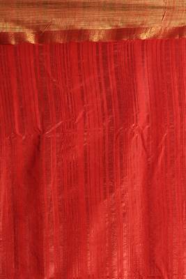 Red Dupion Silk Saree With Allover Small Butta Embroidery And Zari Pallu 4