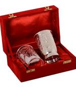German Silver 2 Glass Set with Velvet Box