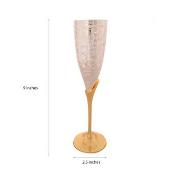 German Silver Grand Wine Glass Set of 2 with Velvet Box 3