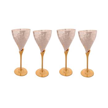 German Silver Elegant Wine Glass Set of 4 with Velvet Box 4