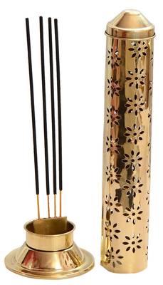 Golden Safety Agarbatti Stand of Brass 1