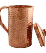 Hammered Copper Jug Pitcher for regular use of Drinking water, Yoga & Health Benefits, 1700 ML