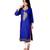 Royal Blue rayon Embroidered Straight Kurti for women