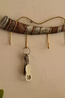 Long Shehnai Wrought Iron Key Holder