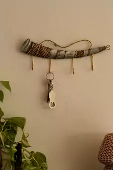 Long Shehnai Wrought Iron Key Holder