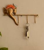Wrought Iron Lord Ganesha Key Holder