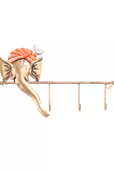 Wrought Iron Lord Ganesha Key Holder