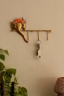 Wrought Iron Lord Ganesha Key Holder 4