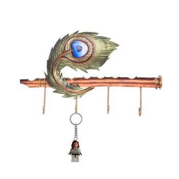 Wrought Iron Mor Pankh Key Holder 2