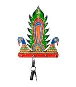 Wooden Papier Mache Decorative Peocock Key Holder