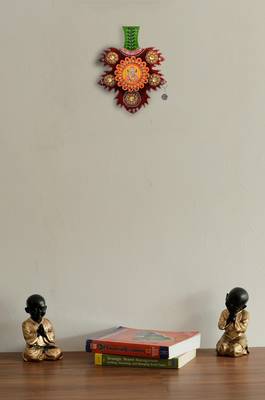 Wooden Papier Mache Decorative Lord Ganesha Key Holder 3