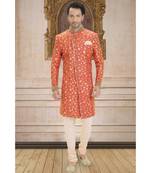 red embroidered bengal handloom indo western dresses