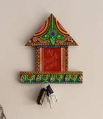 My Sweet home Hut Shape Papier-Mache Wooden Keyholder