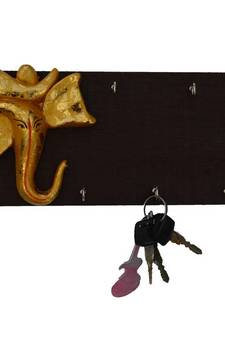 Wooden Lord Ganesha Key Holder
