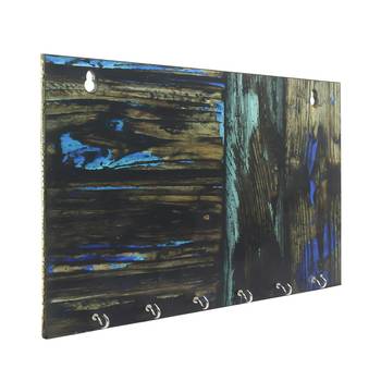 Painting Theme Wooden Key Holder with 6 Hooks 4
