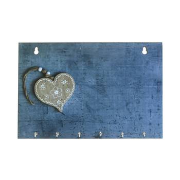 Heart Theme Wooden Key Holder with 6 Hooks 2