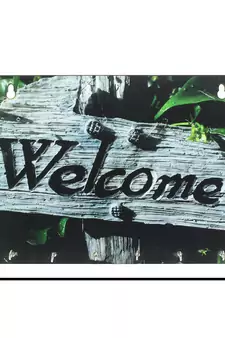 Welcome Theme Wooden Key Holder with 6 Hooks