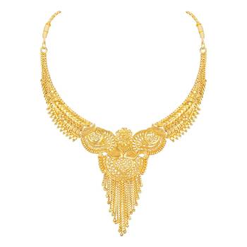 Traditional Designer 1 Gram Gold Plated Choker Necklace Set For Women And Girls 3