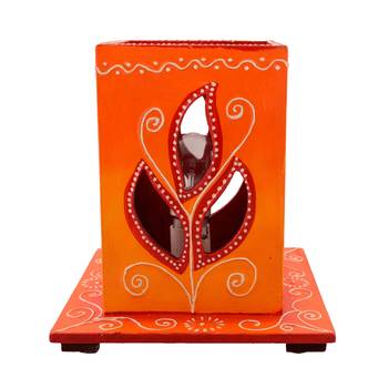 Wooden Carved Decorative Night Table Lamp 3