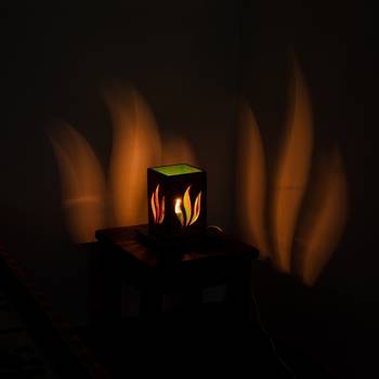 Wooden Carved Decorative Night Table Lamp 2