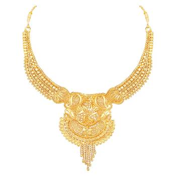 Beautiful Designer 1 Gram Gold Plated Choker Necklace Set For Women 3