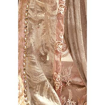 Beige embroidered lycra saree with blouse 3