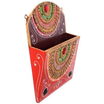 Decorative Papier-Mache Wall Mounted Magzine Holder 1