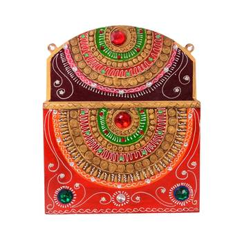 Decorative Papier-Mache Wall Mounted Magzine Holder 2