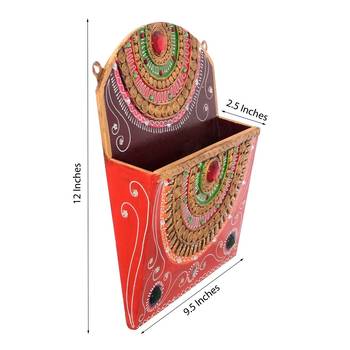 Decorative Papier-Mache Wall Mounted Magzine Holder 4