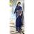 Blue woven cotton saree with blouse
