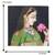 Rajasthani Ragini Lady With Lotus In Hand Painting On Marble Square Tile