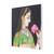 Rajasthani Ragini Lady With Lotus In Hand Painting On Marble Square Tile