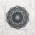 Abstract Rangoli Art Painting On Marble Square Tile
