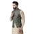 Grey Printed Linen Nehru Jacket