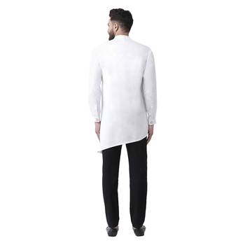 White Plain Pure Cotton Kurta Pajama 3