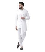 White Plain Pure Cotton Kurta Pajama