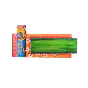 Wooden Om Symbol Decorative Name Plate 1