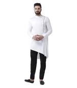 White Plain Cotton Men Kurtas