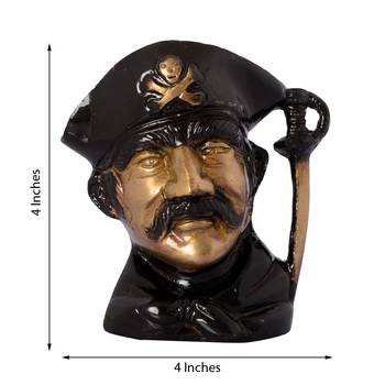 Brass Antique Finish Pirtates Handcolored Penstand 3