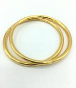 Plain Gold Plated Bangles Set Of 2