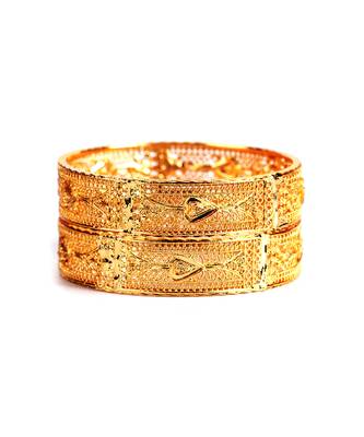 Gold Plated Designer Bangles Set Of 2 5