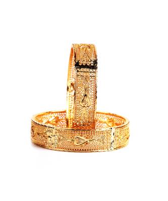 Gold Plated Designer Bangles Set Of 2 6