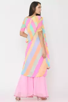 multicolor printed georgette kurta-sets