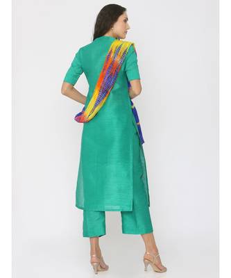 plain silk kurta-sets 2