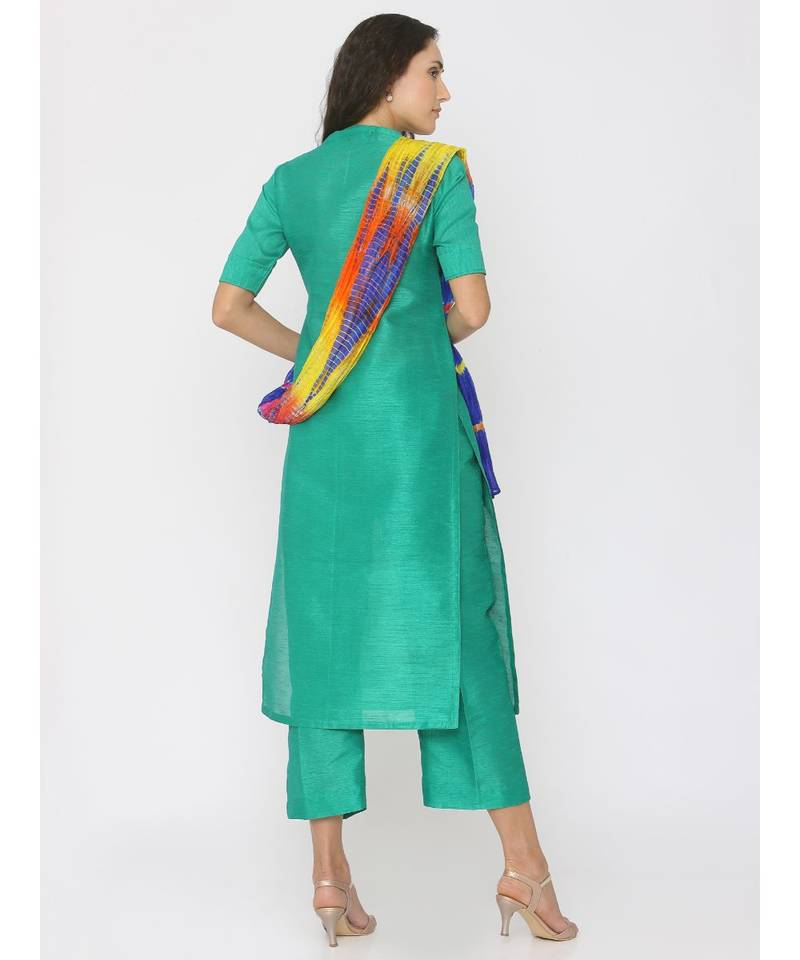 plain silk kurta-sets