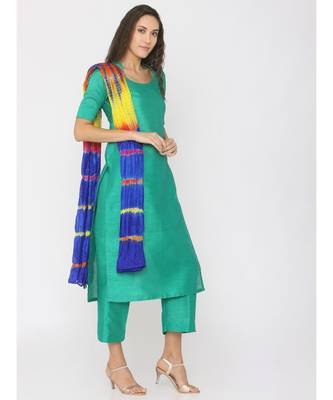 plain silk kurta-sets 4