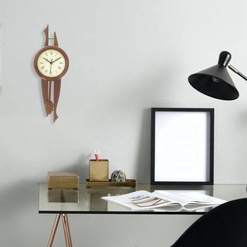 Brown Vertical Wooden Wall Clock 2