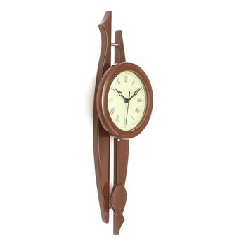 Brown Vertical Wooden Wall Clock 4