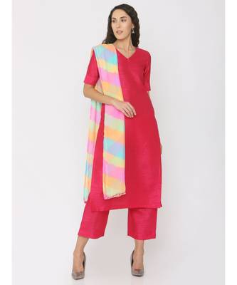 plain silk kurta-sets 1