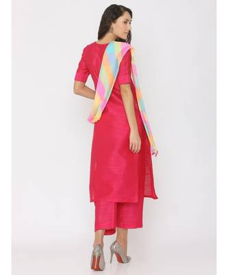 plain silk kurta-sets 2